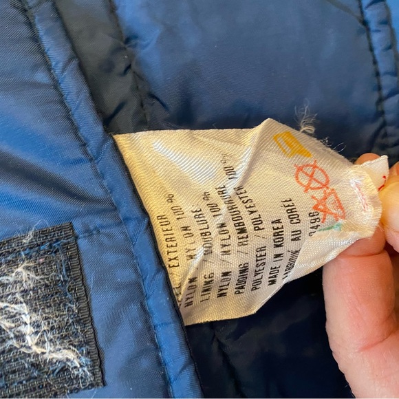 Retro Y2K 70’s 80’s Racing Stripe Ski Vest Blue Red Reversible Flap Pockets Men - Picture 9 of 13